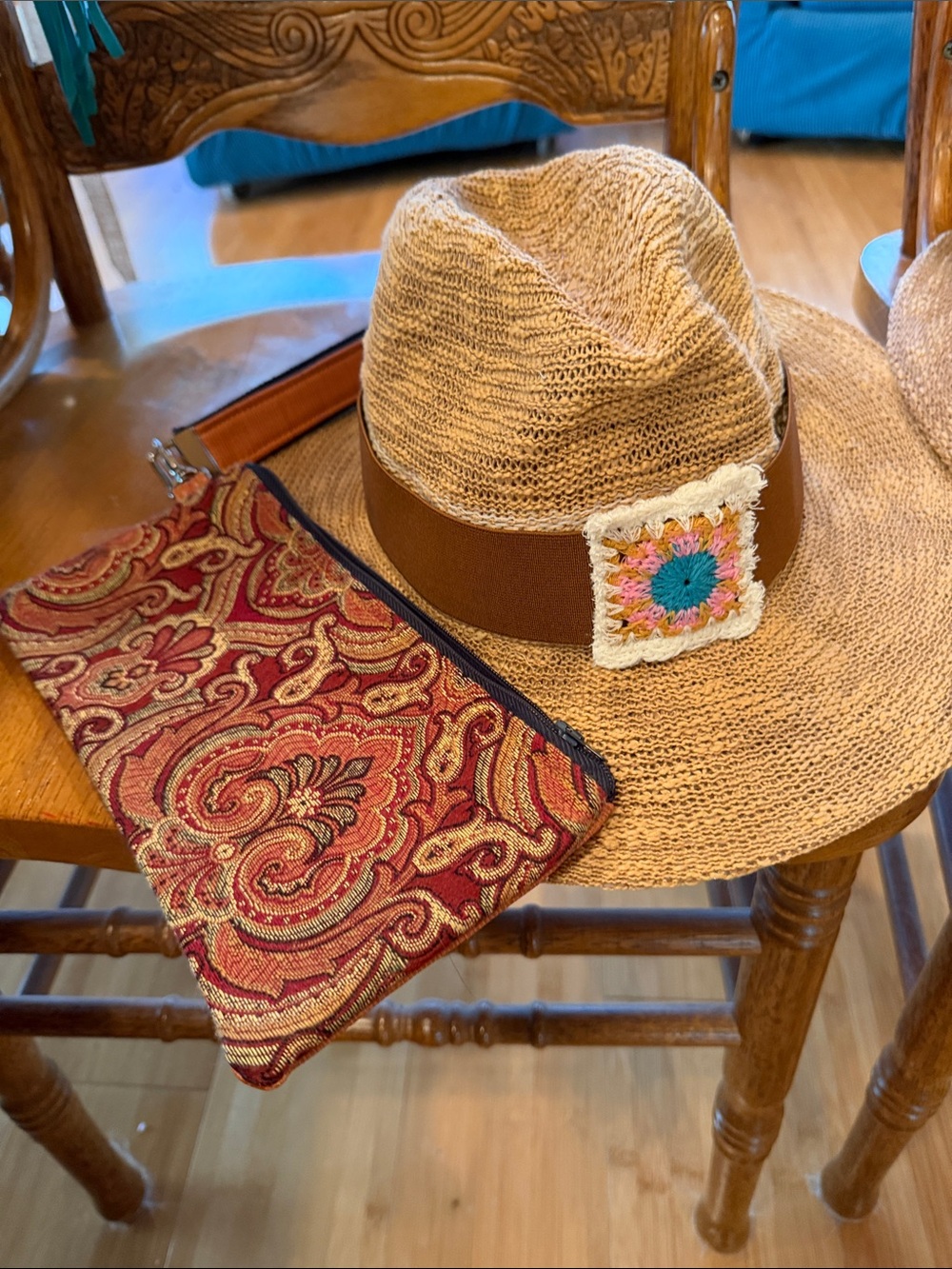 Vincent Camito Sun Hat with custom Decorative Band - Tan CHOOSE 1 of 2 - Picture 2 of 5
